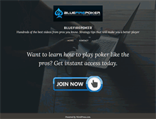 Tablet Screenshot of bluefirepoker.com